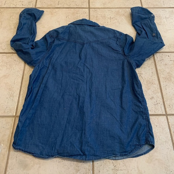 SMART SET Denim Button-Up Shirt - 1G/XL - Picture 4 of 5